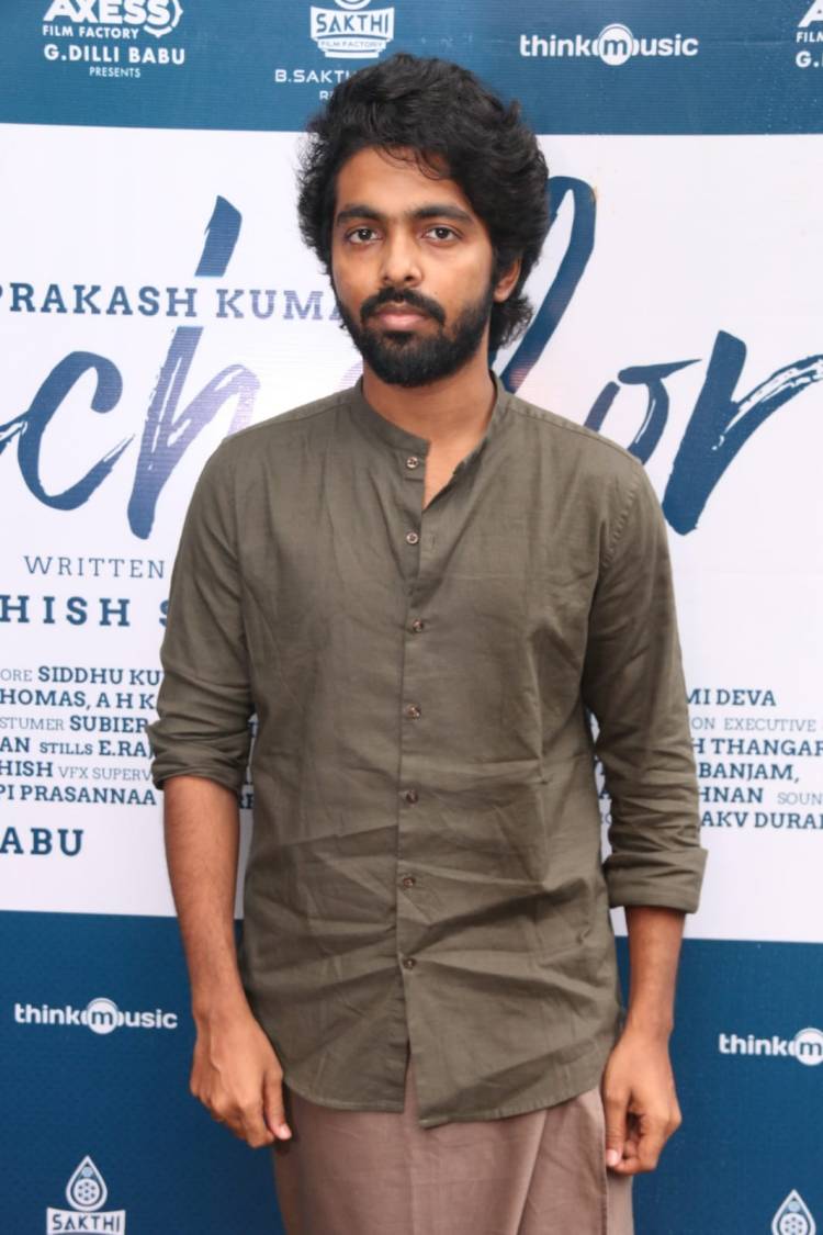 AXESS FILM FACTORY G. DILLI BABU PRESENTS  SATHISH SELVAKUMAR DIRECTORIAL  GV PRAKASH KUMAR-DIVYABHARATHI STARRER “BACHELOR” PRE-RELEASE EVENT 