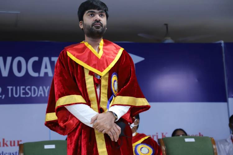 Vels University honours TR Silambarasan with an honorary doctorate at the 11th Annual Convocation Ceremony 