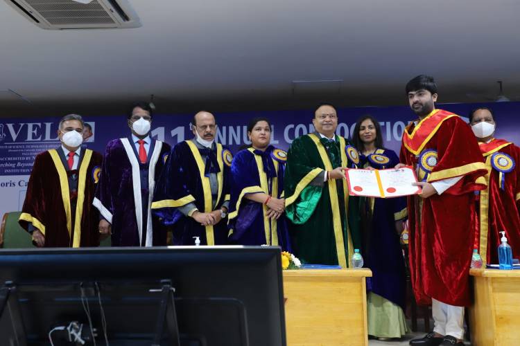 Vels University honours TR Silambarasan with an honorary doctorate at the 11th Annual Convocation Ceremony 