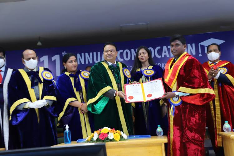 Vels University honours TR Silambarasan with an honorary doctorate at the 11th Annual Convocation Ceremony 