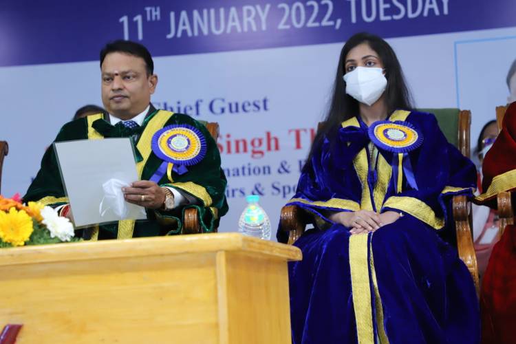 Vels University honours TR Silambarasan with an honorary doctorate at the 11th Annual Convocation Ceremony 