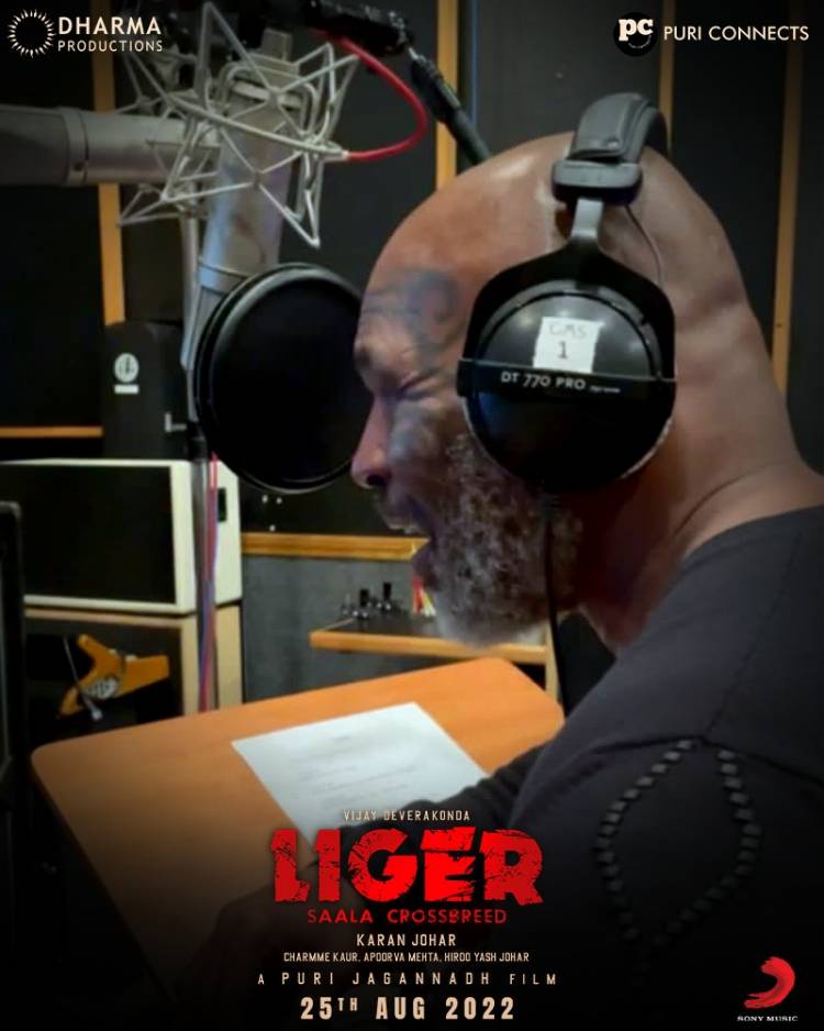 பிரபல குத்து சண்டை வீரர் மைக் டைசன்,  விஜய் தேவரகொண்டா, பூரி ஜெகன்நாத், கரண் ஜோகர், சார்மி கவுர், அவர்களின் பன்மொழி இந்திய திரைப்படமான   LIGER ( saala Crossbreed ) படத்தின் டப்பிங் பணிகளை நிறைவு செய்தார் !