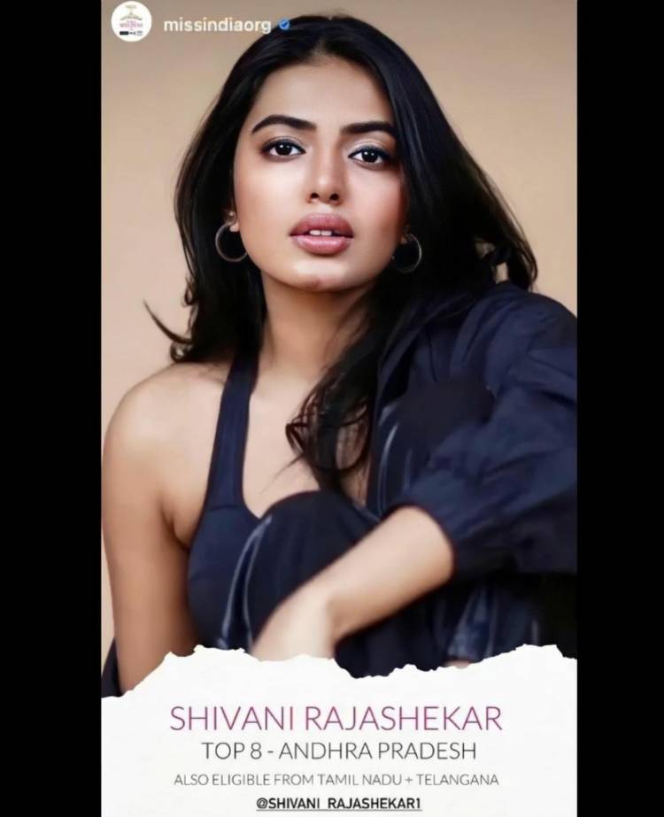 Actress Shivani Rajashekar becomes ‘Femina Miss India Tamil Nadu’ &  Competes with 31 contestants for the crown of ‘MISS INDIA’ 