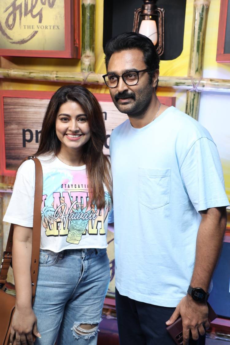 Gayatri- Pushkar, creators of Amazon Prime Video original Suzhal- The Vortex held a screening for their friends in the film fraternity in Chennai today.