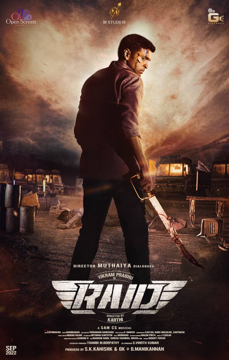 Heavy downpour of praises for Vikram Prabhu’s ‘Raid’ First Look