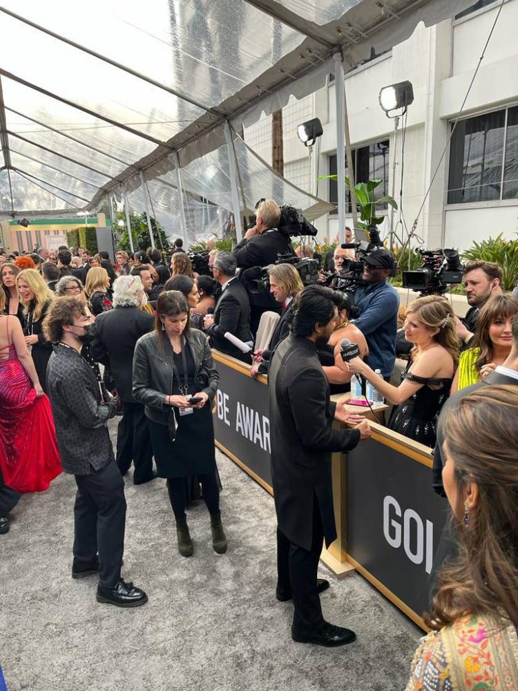 It was a beautiful torture and look where it got us - Ram Charan to Variety's Marc Malkin at the Digital Pre Show Red Carpet Interview, also asks him to invite one of the Indian Superhero's to Hollywood! A GLOBAL STAR!