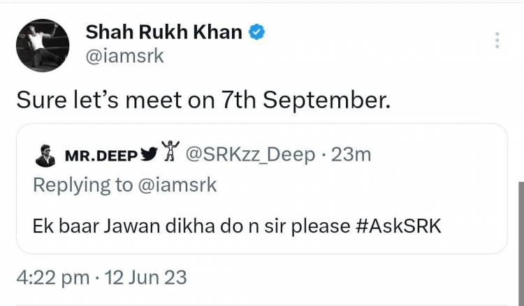 "Sure, lets meet on 7th September", Shah Rukh Khan gave his fans the wittiest replies in #AskSRK session