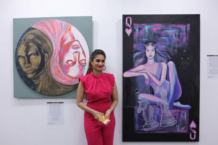 Filmmaker Mani Ratnam and Music Director A.R. Rahman visit Actress Shamlee’s solo art show “SHE” 