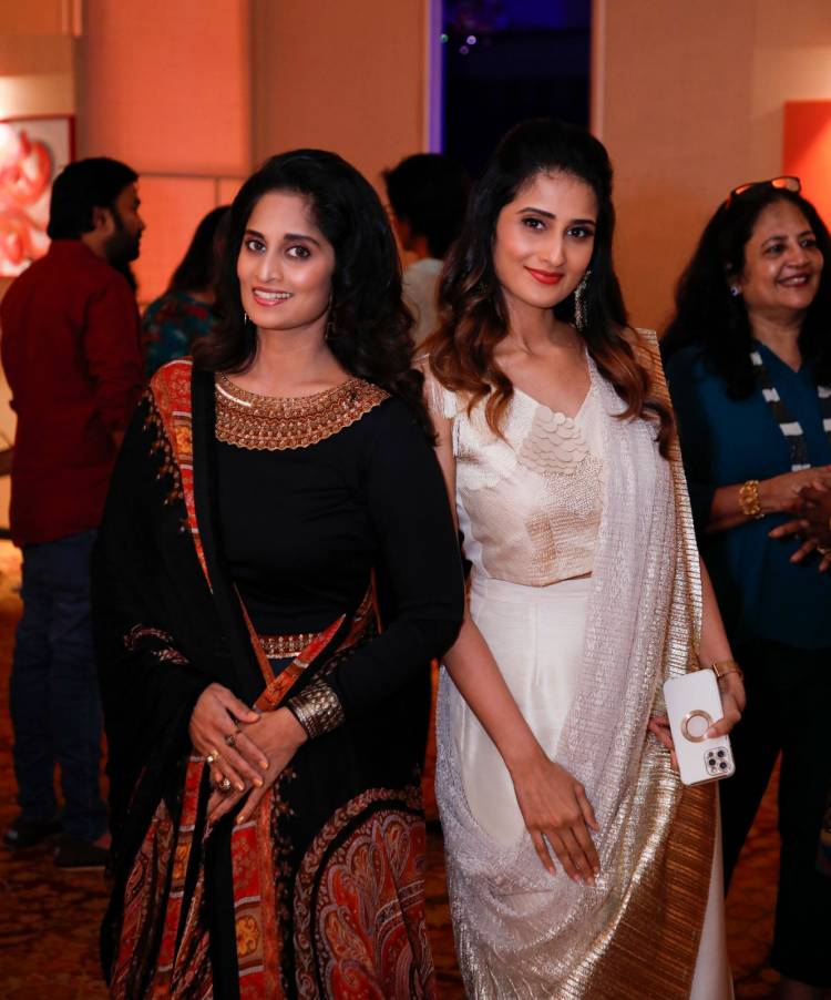 Filmmaker Mani Ratnam and Music Director A.R. Rahman visit Actress Shamlee’s solo art show “SHE” 