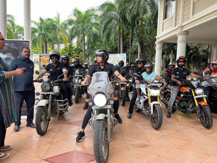 மில்லியன் ஸ்டுடியோ MS மன்சூர் வழங்கும் A குகன் சென்னியப்பன் இயக்கத்தில் சத்யராஜ் நடிக்கும் ’வெப்பன்’ படம் சார்பாக #WearHelmetRally நிகழ்ச்சி நடத்தப்பட்டது!