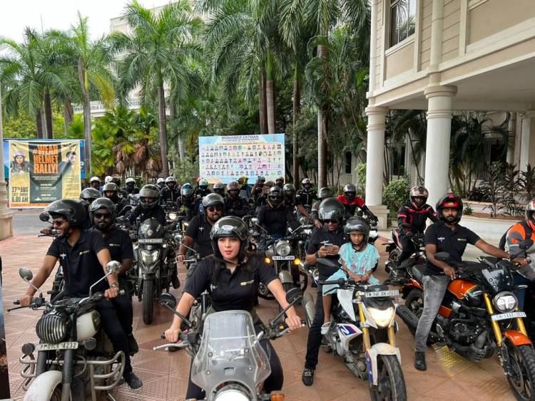 மில்லியன் ஸ்டுடியோ MS மன்சூர் வழங்கும் A குகன் சென்னியப்பன் இயக்கத்தில் சத்யராஜ் நடிக்கும் ’வெப்பன்’ படம் சார்பாக #WearHelmetRally நிகழ்ச்சி நடத்தப்பட்டது!