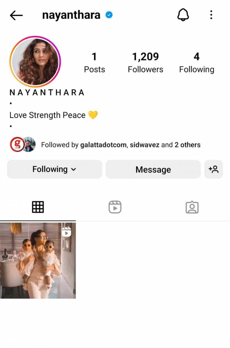 இன்ஸ்டாவில் இணைந்த லேடி சூப்பர்ஸ்டார் நயன்தாரா !! 