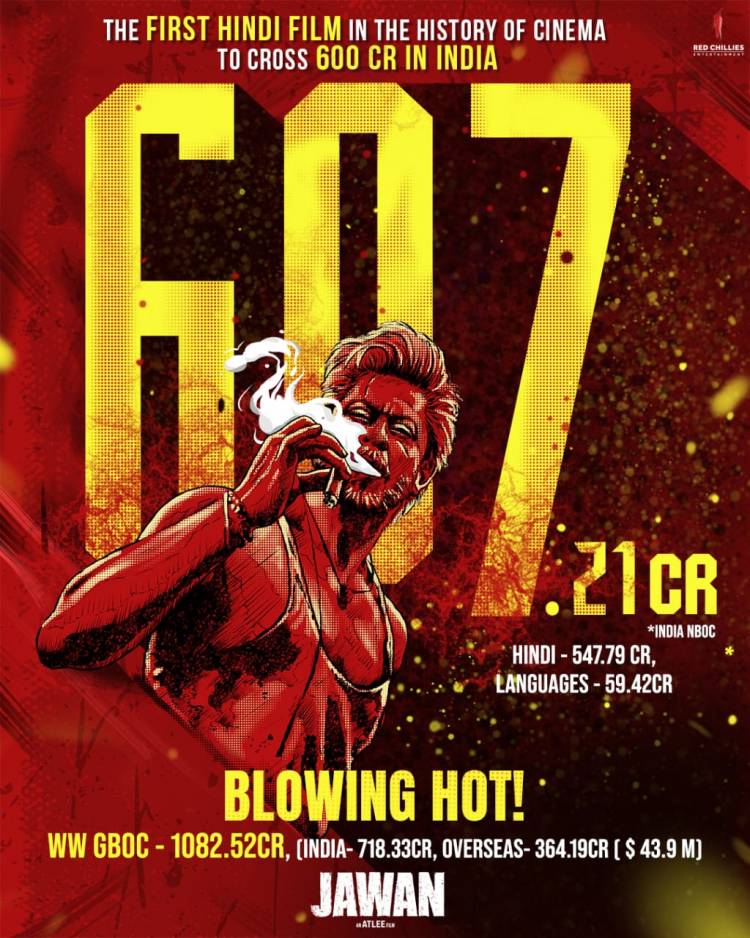 NEW ACHIEVEMENT  UNLOCKED! Shah Rukh Khan innaugrates the 600 cr Club! Becomes the only actor to achieve the feat with Jawan in JUST 25 days! Making it the only hindi film ever to do so.