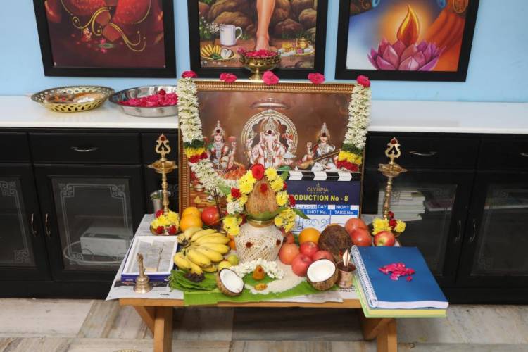 Olympia Movies S. Ambeth Kumar presents Filmmaker Hemanathan R’s directorial RJ Vijay-Anjali Nair starrer “PRODUCTION NO:8” shooting starts with a Pooja ceremony