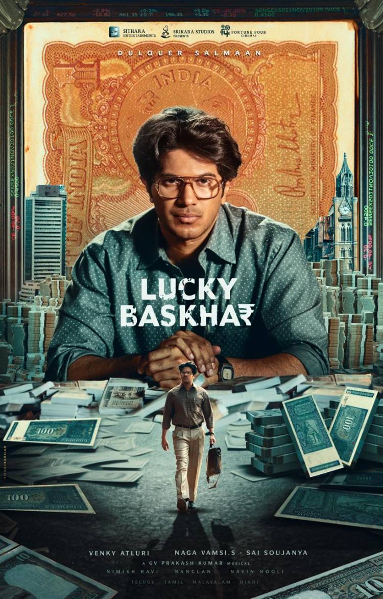 Sithara Entertainments unveils Dulquer Salmaan and Venky Atluri's extraordinary tale Lucky Baskhar First Look!