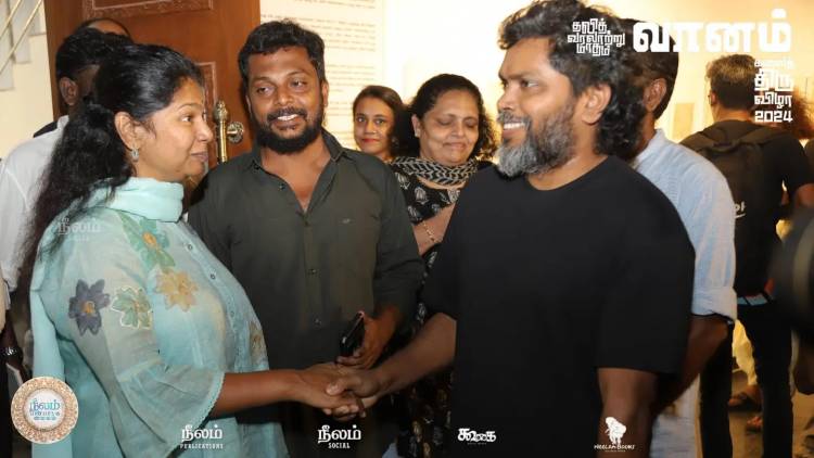 இயக்குனர் பா.இரஞ்சித்தின் நீலம் பண்பாட்டு மையம் சார்பில் நடைபெற்ற வானம் கலை விழா - வேர்க்கோடுகள் விருது வழங்கும் நிகழ்வில் எம்.பி. கனிமொழி கருணாநிதி கலந்துகொண்டார்.