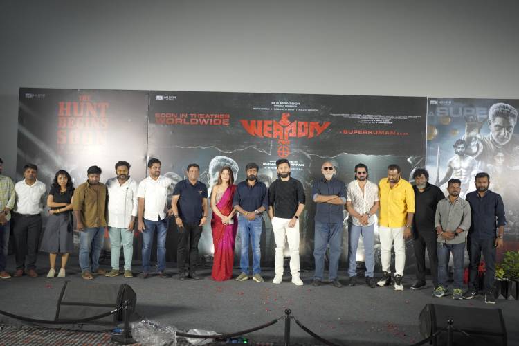 மில்லியன் ஸ்டுடியோ புரொடக்‌ஷன்ஸ், எம்.எஸ். மன்சூர் வழங்கும் குகன் சென்னியப்பன் இயக்கத்தில், நடிகர்கள் சத்யராஜ் & வசந்த் ரவி நடித்துள்ள ’வெப்பன்’ திரைப்படத்தின் டிரெய்லர் வெளியீட்டு விழா!