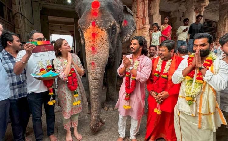 'தி இந்தியா ஹவுஸ்' படத்தின் தொடக்க விழா ஹம்பியில் பூஜையுடன் தொடங்கியது, இப்படத்தின் படப்பிடிப்பு இன்று முதல் தொடங்குகிறது.