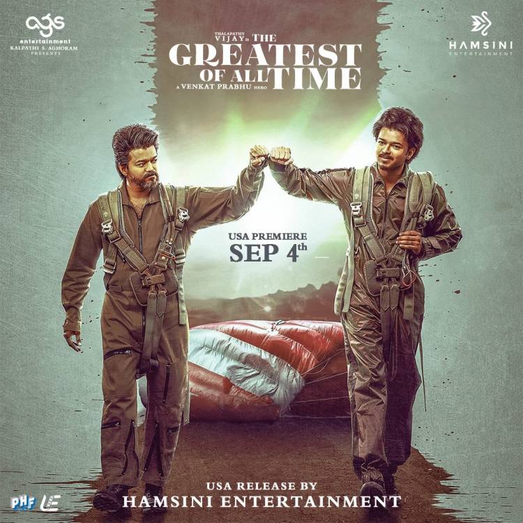 ஹம்சினி என்டர்டெயின்மென்ட் பிரைவேட் லிமிடெட்  நிறுவனம், நார்த் அமெரிக்கா இங்கிலாந்து மற்றும் ஐரோப்பிய நாடுகளில், தளபதி விஜய்யின் 'கோட்' திரைப்படத்தை பிரம்மாண்டமாக வெளியாகிறது.