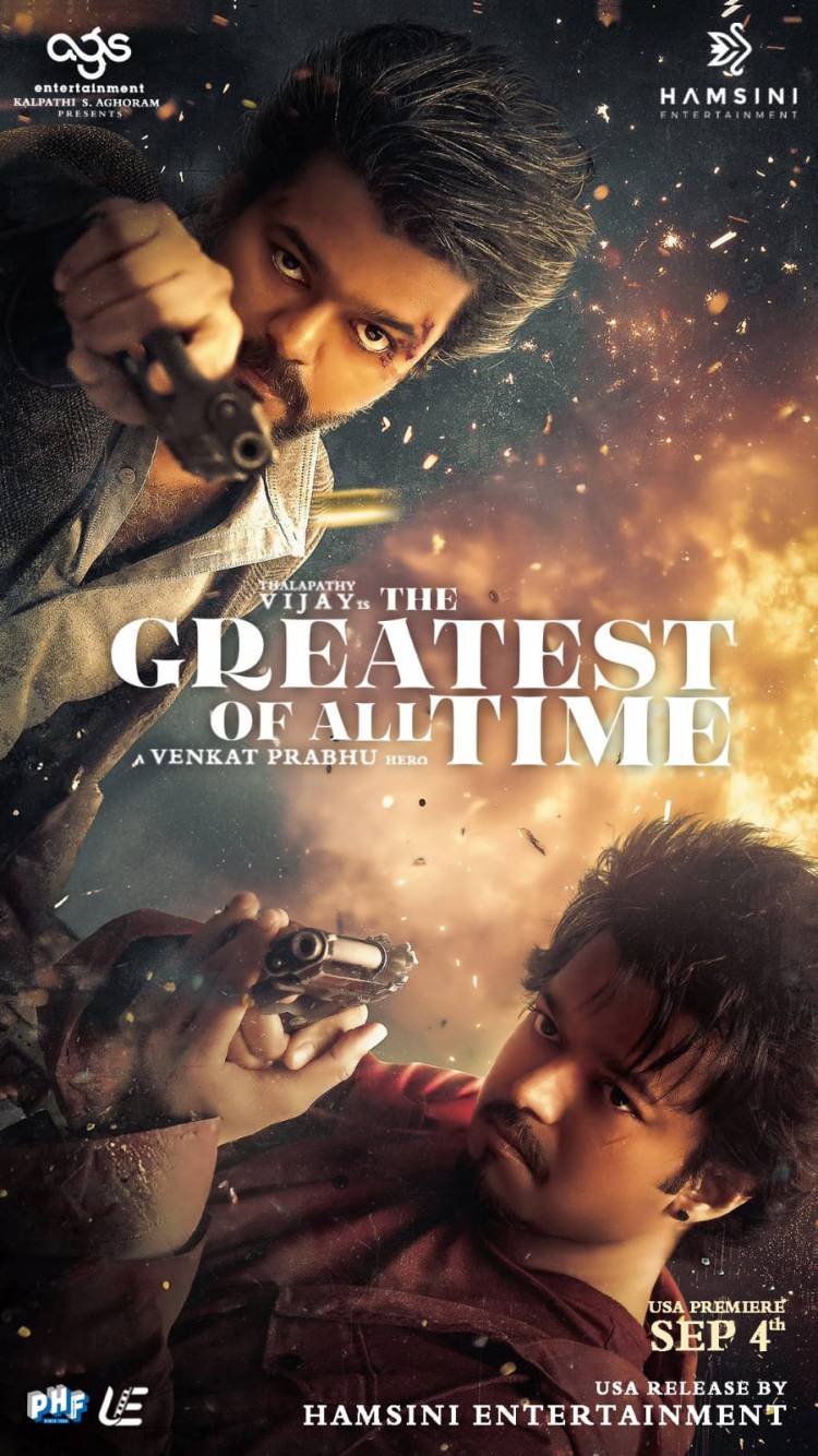 ஹம்சினி என்டர்டெயின்மென்ட் பிரைவேட் லிமிடெட்  நிறுவனம், நார்த் அமெரிக்கா இங்கிலாந்து மற்றும் ஐரோப்பிய நாடுகளில், தளபதி விஜய்யின் 'கோட்' திரைப்படத்தை பிரம்மாண்டமாக வெளியாகிறது.