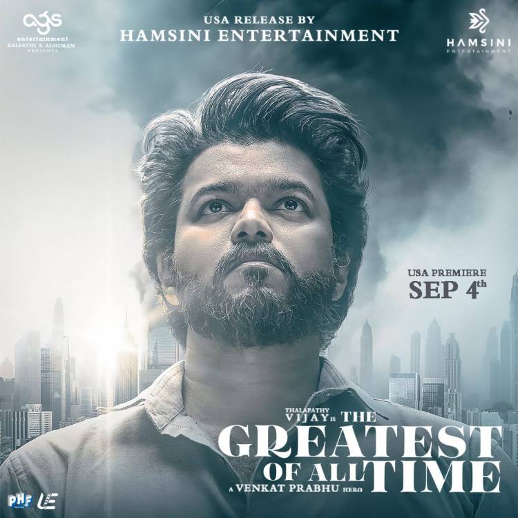 ஹம்சினி என்டர்டெயின்மென்ட் பிரைவேட் லிமிடெட்  நிறுவனம், நார்த் அமெரிக்கா இங்கிலாந்து மற்றும் ஐரோப்பிய நாடுகளில், தளபதி விஜய்யின் 'கோட்' திரைப்படத்தை பிரம்மாண்டமாக வெளியாகிறது.