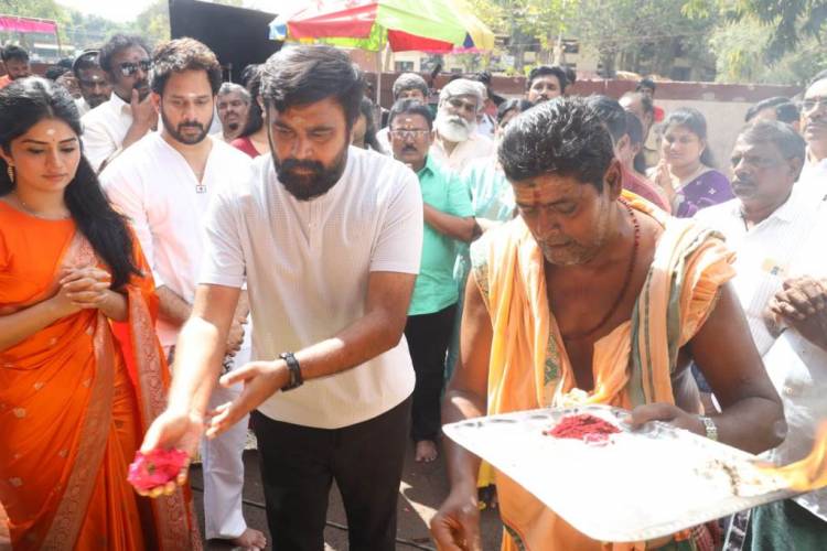 சசிகுமார், சத்யராஜ் மற்றும் பரத் நடிக்கும் குடும்பத்துடன் காணக்கூடிய பொழுதுபோக்கு திரைப்படத்தின் படப்பிடிப்பு பூஜையுடன் தொடங்கியது!