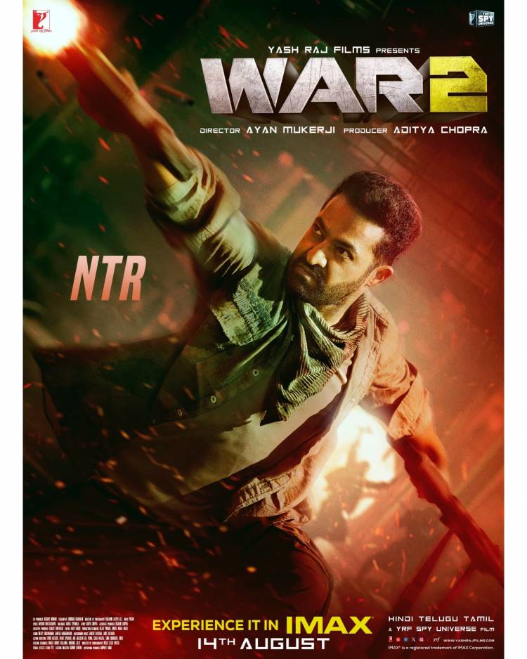 யஷ் ராஜ் பிலிம்ஸின் வார் 2 ஆகஸ்ட் 14ம் தேதியன்று உலகளவில் உள்ள ஐமேக்ஸ் திரைகளில் வெளியாகிறது . 50 நாட்களில் வெளியாகவுள்ள வார் 2 படத்திற்காக புதிய போஸ்டரை வெளியிட்டுள்ளனர்!