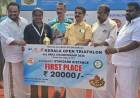 SRMIST triathlete Keerthi S won the Gold Medal in the Open Triathlon Nationals