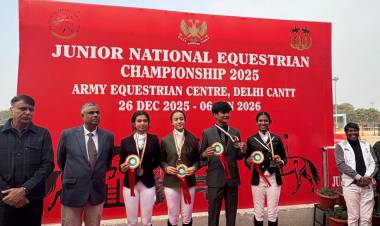 Shubh Chowdhari from Chennai Shines at Junior National Equestrian Championships with Commanding Young Rider Debut- clinching 2 GOLD and 1 Silver
