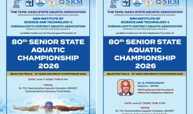  80th Senior State Aquatic Championship 2026 Begins at SRMIST