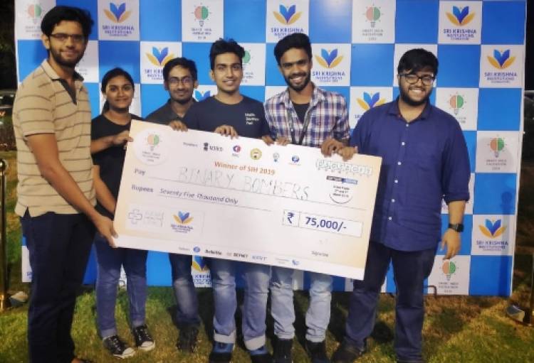 Students of SRMIST won Smart India Hackathon 2019