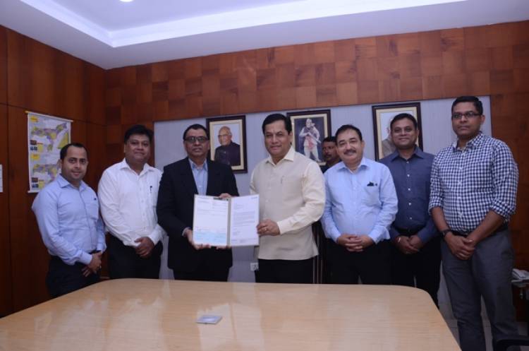 Hyundai Motor India Foundation Hands over a Cheque of Rs. 1 Cr to Assam CM Relief Fund