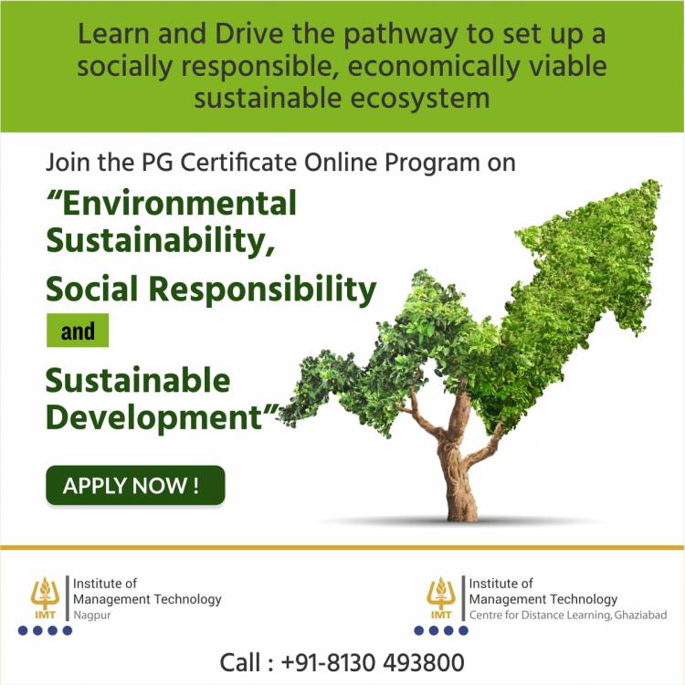IMT CDL launches India’s first-ever comprehensive Online PG Certificate program in Sustainable Development