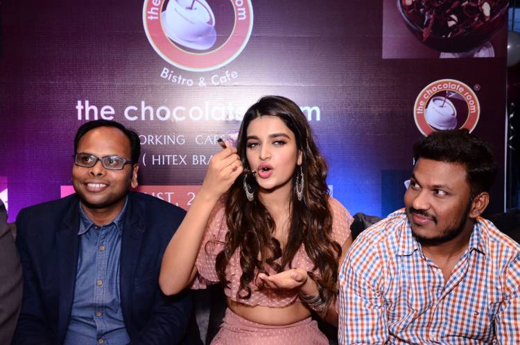 Actress Niddhi Agerwal inaugurates The Chocolate Room first Co- Working Café & Lounge