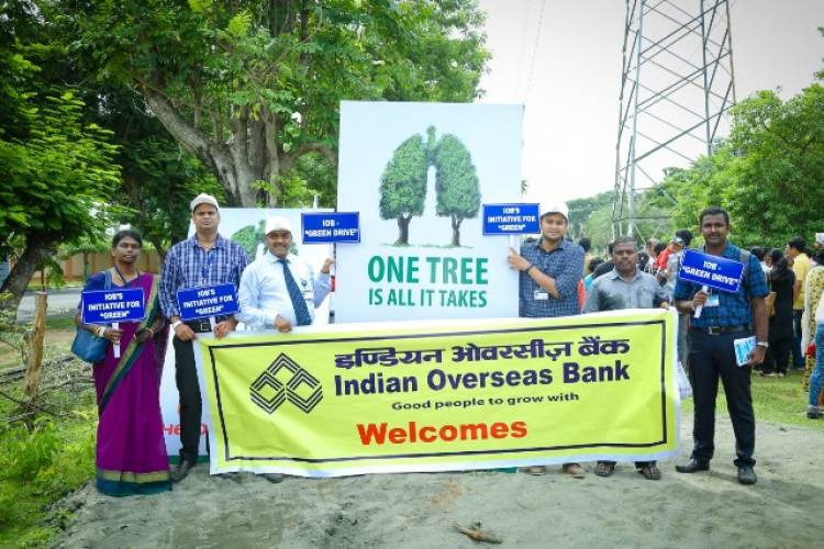 IOB employees participated in urban afforestation drive at Mahindra World City