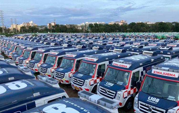 1000 New Force Ambulances commissioned by AP Govt to combat COVID