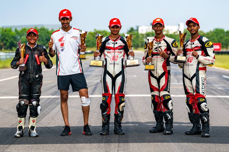 ENEOS Honda Erula Racing Team marks its dominance with 7 podiums in Indian National Motorcycle Racing Championship PS165cc