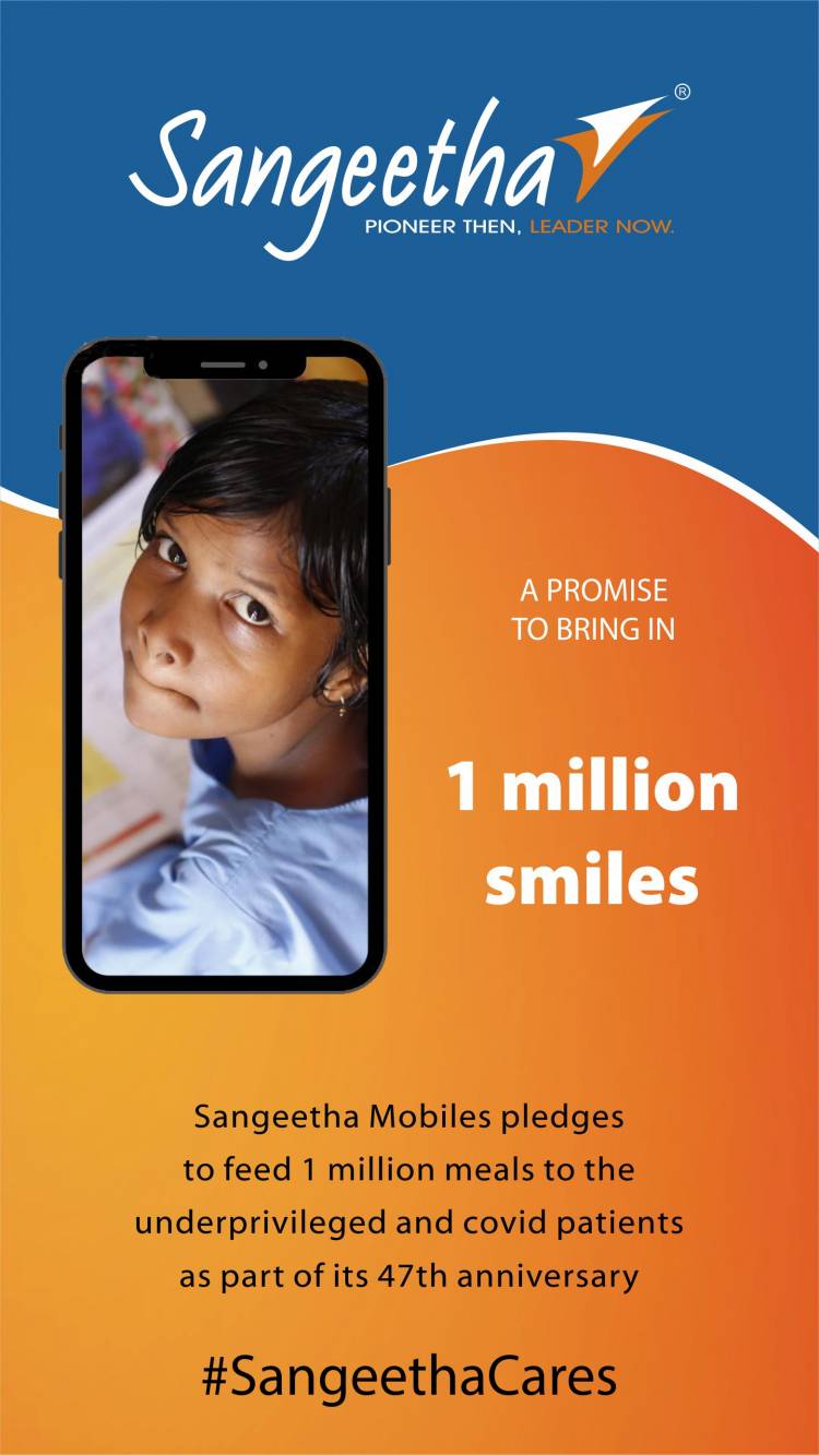 Sangeetha Mobiles Teams Up with Feeding India by Zomato to Provide 1 Million Meals to covid warriors & frontline healthcare workers
