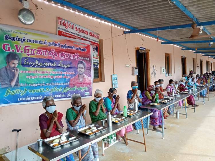 G.V.பிரகாஷ்குமார் ரசிகர் மன்றத்தின் சார்பாக தமிழ்நாடு முழுவதும் கொரானா கட்டுப்பாடுகளை