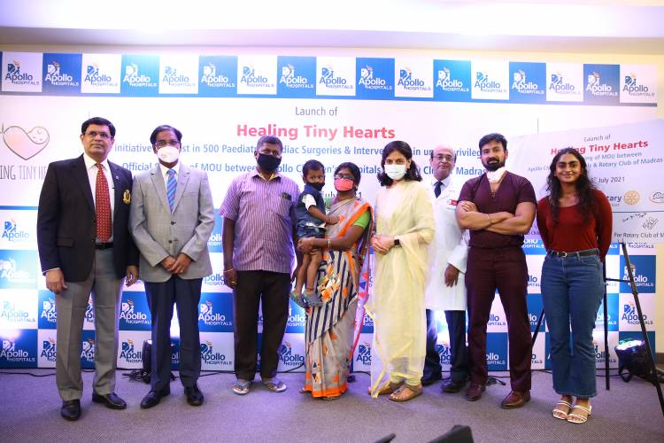 Apollo Children's Hospital partners with Rotary Club of Madras East to reach out to poor children requiring life saving heart surgery.  