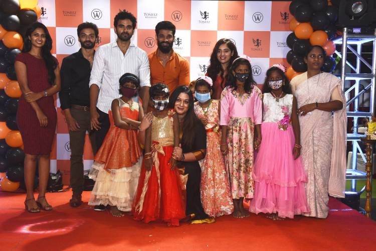Apsara Reddy ropes in special kids to inaugurate TONEEZ Wellness by two times Mr. World Title winner Mr. Manikandan, specialized in Nutrition & Supplements focusing on providing all necessary products for your fitness journey at Kattupakkam, Chennai 56