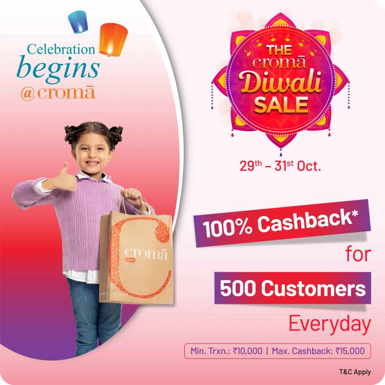 Croma announces Diwali Sale with a promise of 100