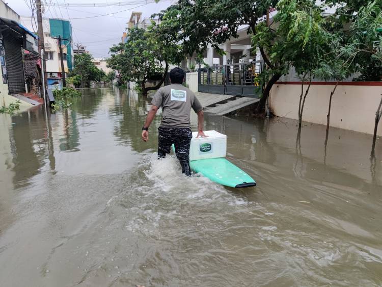 "Gourmet Garden during Chennai Floods"