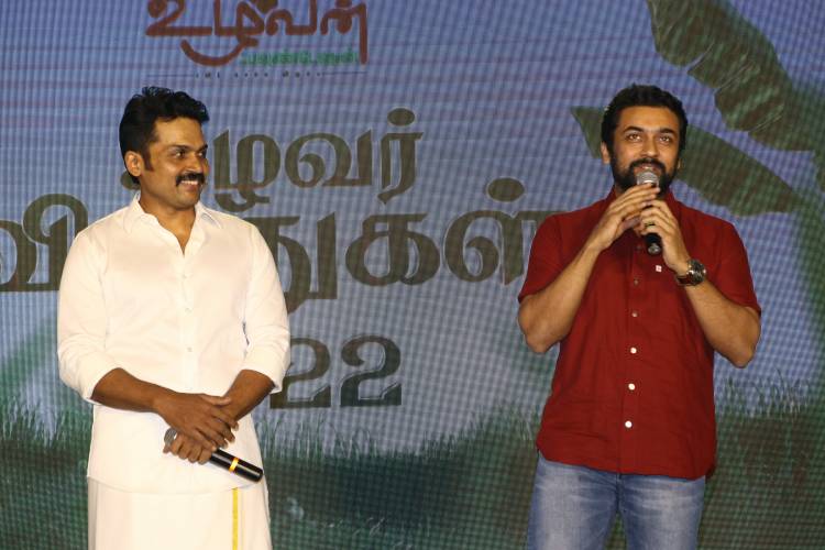 நதியை மீட்டெடுத்த விவசாயிகளுக்கு, உழவன் பவுண்டேசன்  நிறுவனர் நடிகர் கார்த்தி ஒரு லட்சம் ஊக்கத் தொகை வழங்கினார். 