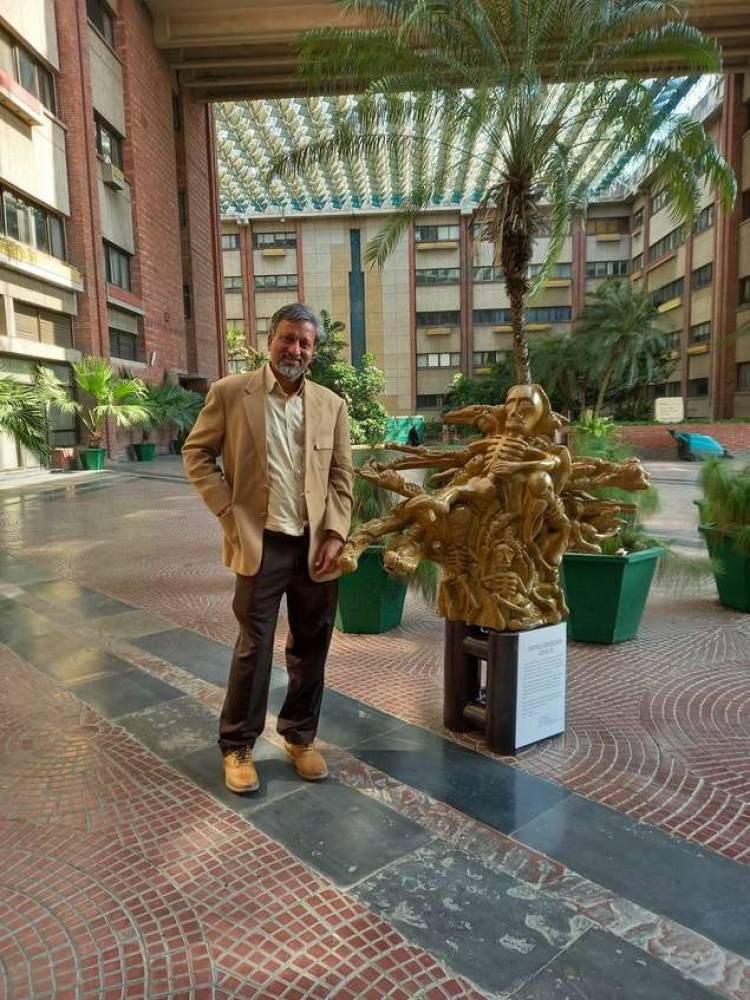 Artist Neeraj Gupta’s sculpture exhibition-  'Human Catastrophe Covid-19' exhibiting at India Habitat Center in Delhi  till March 15