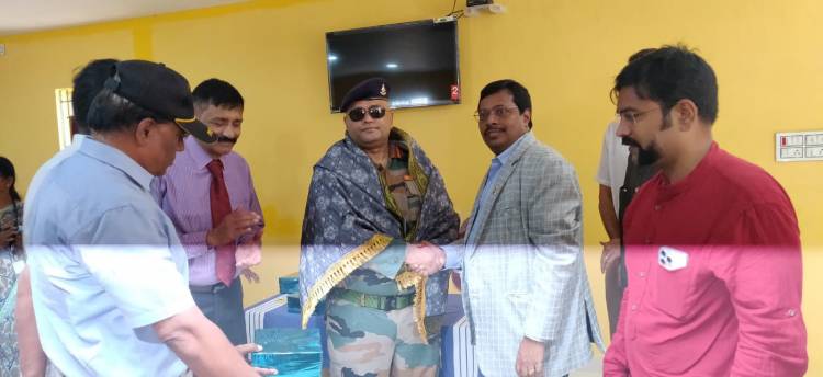 Inaugurating eye camp for army veterans at velloru organised by Lions club of vellore host and Indian Army southern HQ .