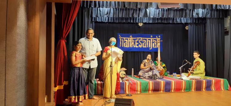 Narada Gana Sabha Trust and Harikesanjali Trust held the 77th Aradhana programme of Sri Harikesanallur Muthiah Bhagavathar at Narada Gana Sabha Mini Hall on June 30th at 6.00pm .
