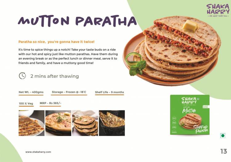 Shaka Harry, best performing plant-based meat brand raises seed funding of US$ 2 Million led by Better Bite Ventures, Blue Horizon and Panthera Peak