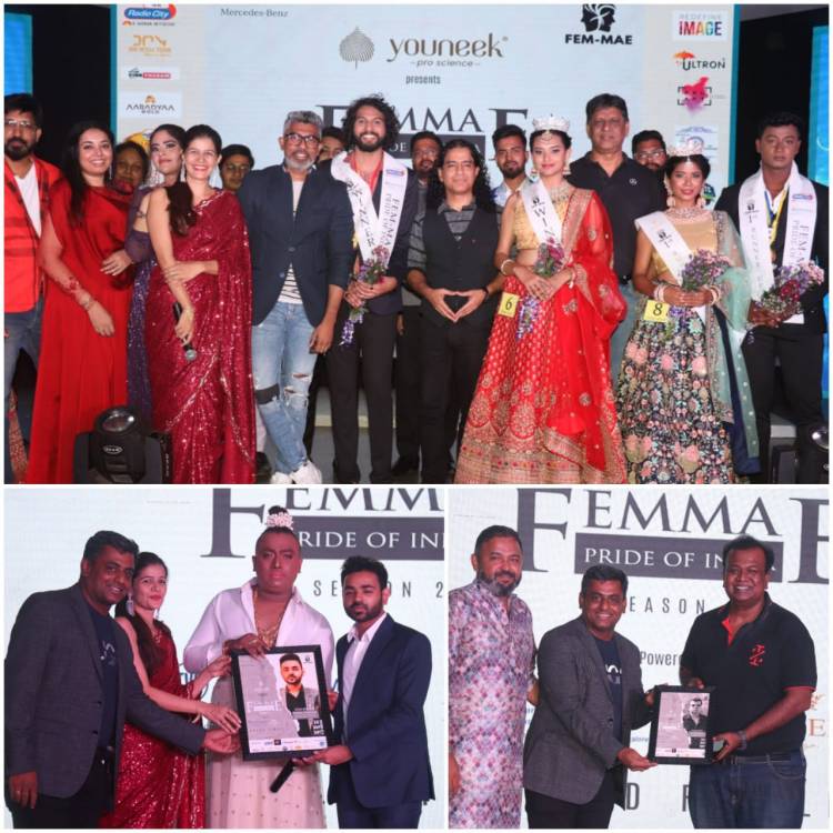 Youneek Presents Fem-Mae Pride of India 2022 Title won by Mr.Dinesh Arya & Miss.Vaatsalya organised by Mr.Nikhil Chandan(Youneek),  Sonali Jain & Kashish jain & Sabari Nair