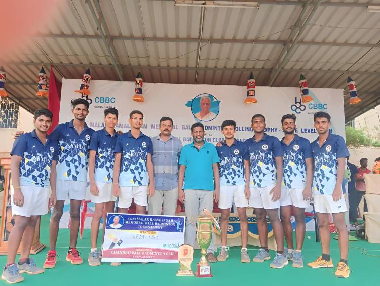 Our SRM Institute of Science and Technology Ball Badminton (Men) Team Won Gold Medal in the Malar Ramalingam Rolling Trophy “B” Grade State Level Invitation Ball Badminton Tournament from 20th to 21st May 2023 held at  Chandru Ball Badminton club,Chengalpet.